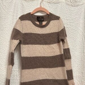 Kids Fenn Wright Manson Cashmere striped brown winter wear long sleeve shirt